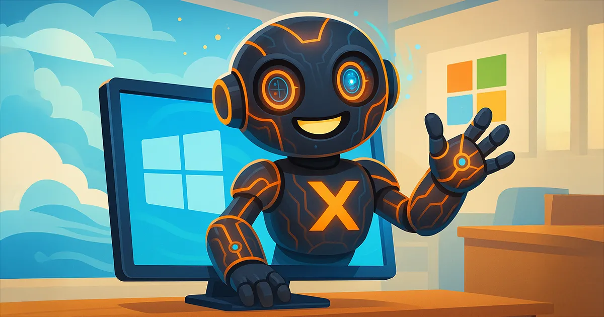 Ein Grok Bot erscheint im Microsoft Betriebssystem